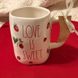 Rae Dunn White and Red Love is Sweet Mug